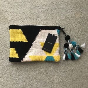 Shiraleah Zip Pouch with Pom Pom tassel
